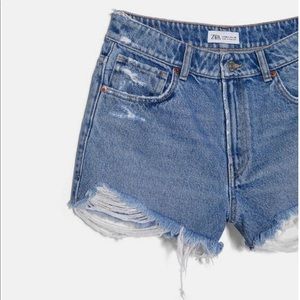 SOLD Zara Distressed Denim Shorts